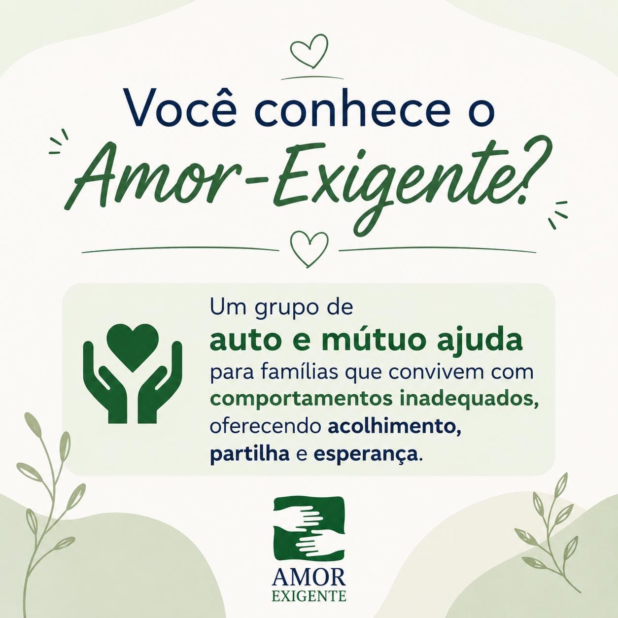 Publicação recente do Instagram da Associação Sorocabana de Amor-Exigente
